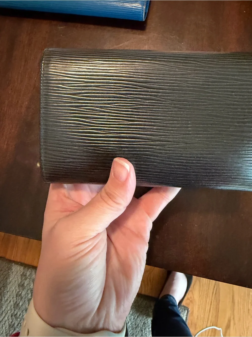 Authentic Louis Vuitton Black Epi Leather Clutch Wallet